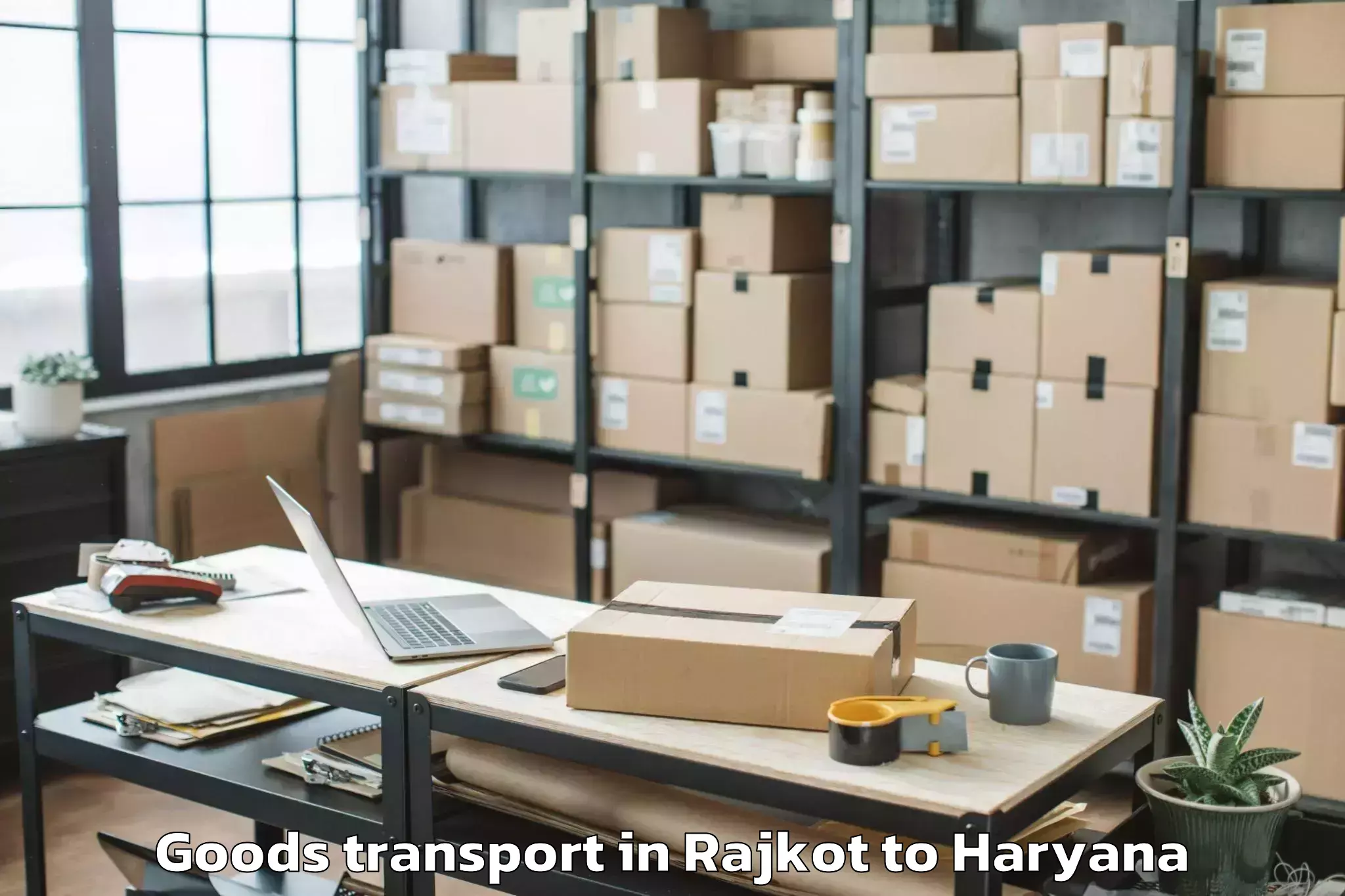 Rajkot to Gd Goenka University Gurgaon Goods Transport